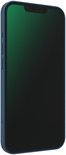Blauw iPhone 13 mini, zijaanzicht met donker scherm.