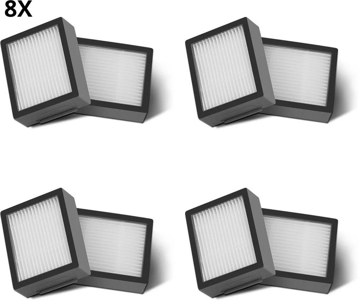 Bramokava® 8x HEPA Filter – Geschikt voor iRobot Roomba i1 i3 i3+ i4 i4+ i5 i5+ i6 i6+ i7 i7+ i8 i8+ e5 e6 e7 – Niet voor Dweilfunctie Combo j7+ j9+