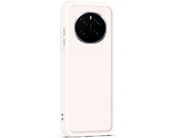 Hoesje geschikt voor Honor Magic 7 Pro - Versterkte randen - Bescherming Camera & Scherm - Matte Design Sand Beige