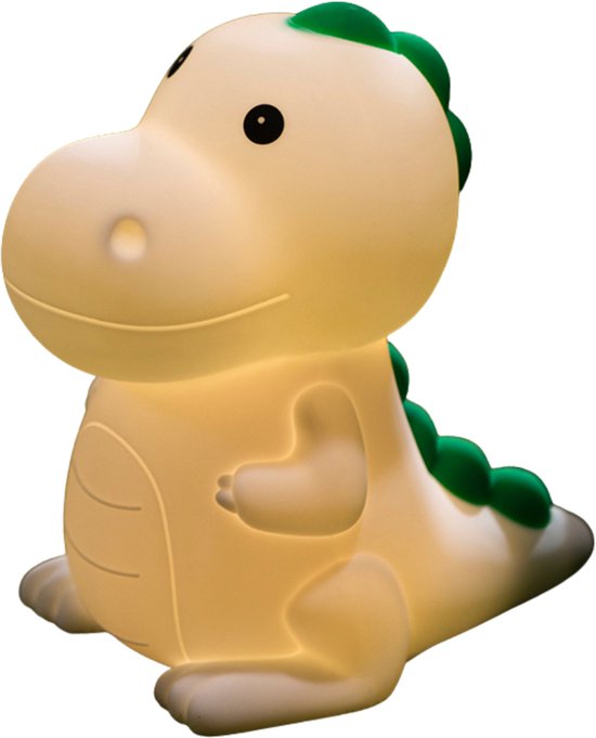 Kinder Nachtlampje | Dinosaurus | Veilig voor Kinderen | Nachtlampje Baby | Zacht Siliconen | Dimbaar | Draadloos | Babykamer Verlichting | RGB Kleuren | USB Oplaadbaar | LED | Slaaphulp Kinderen | Bedlampje | Kindvriendelijk | Dier | Kinder
