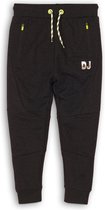 DJ Dutchjeans Jongens Joggingbroek - Black melee - Maat 146