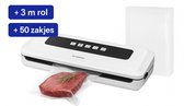 Machine à emballer sous vide SilverCrest Wit + 50 sachets sous vide (15 x 25 cm) + rouleau de film de 3 m – 125 W