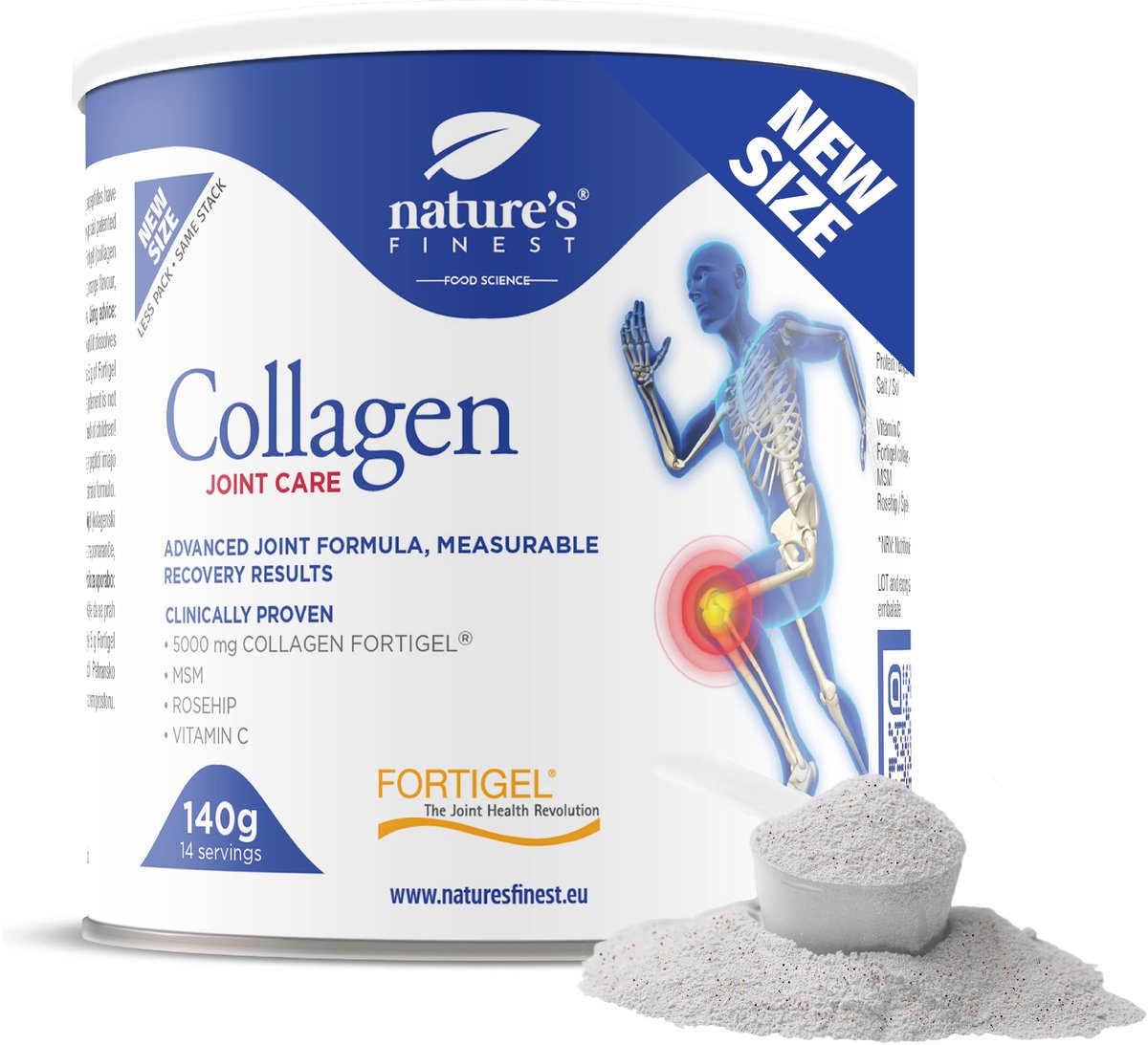 Goedkoopste Nature's Finest Collageen JointCare 140 g – Fortigel® Collageen Peptiden, MSM & Rozenbottel – Voor Gezonde Gewrichten, Soepele Mobiliteit, Kraakbeenherstel & Vermindering van Gewrichtspijn – Zonder Suiker - collagen supplement