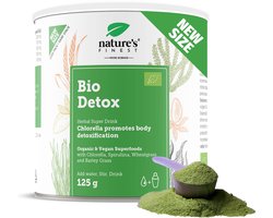 Nature's Finest Bio Detox Superfood Mix 125 g – 100% Natuurlijk Detox Poeder met Tarwegras, Gerstgras, Spirulina, Chlorella & Lucuma – Voor Ontgifting, Darmreiniging, Energie & Immuunsysteem – Vegan & Zonder Toegevoegde Suikers