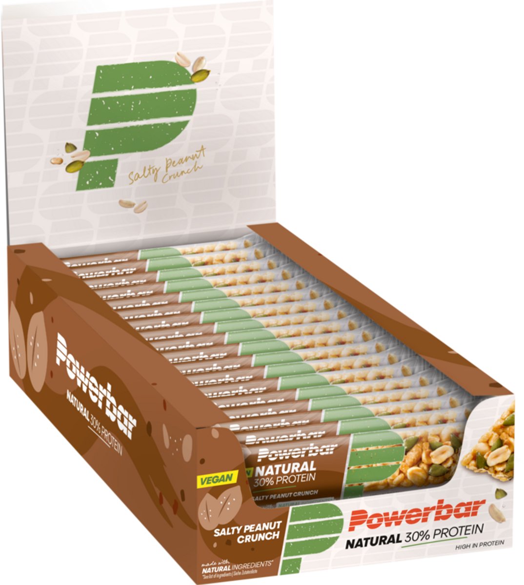 Goedkoopste Powerbar Vegan eiwitreep | Natural Protein Bar | Salty Peanut Crunch - 18x40g