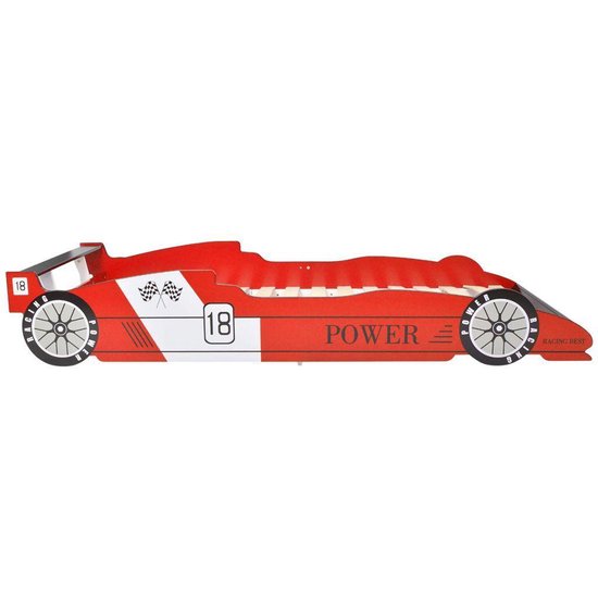 vidaXL - Kinderbed - raceauto - rood - 90x200 - cm