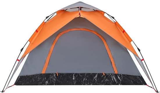 vidaXL - Koepeltent - 5-persoons - snelontgrendeling - grijs - en - oranje van Vidaxl — afbeelding 2