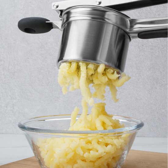 Aardappelpers en Groentepers - Efficiënte Puree-Maker van RVS Aardappelpers en Groentepers - Efficiënte Puree-Maker van RVS