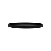 QUVIO Plateau rond en bois - Plateau - Plateaux - Plateaux décoratifs - Plateau de présentation Design - Plat décoratif - Plat décoratif - Planche à tapas - Plat de service - Plateau à bougies - Bois - Diamètre 30 cm - Zwart