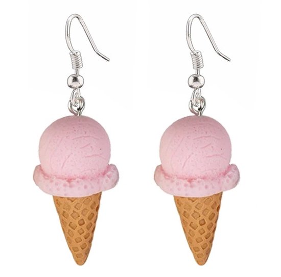 Fako Bijoux® - Boucles d'oreilles - Glace - Cônes - Rose