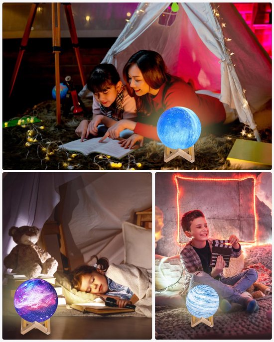 Knutselset Maanlamp Schilderset, 3D Maanlamp Schilderset, Knutselset Kinderen Maanlamp Schilderset, DIY Maan Nachtlampje, Meisjes Cadeau-ideeën Schilderen Verjaardagscadeaus, Knutselen voor Meisjes 3-12 van Merkloos — afbeelding 2