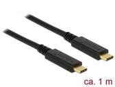 DeLOCK 83661 USB-kabel 1 m USB 3.2 Gen 2 (3.1 Gen 2) USB C Zwart