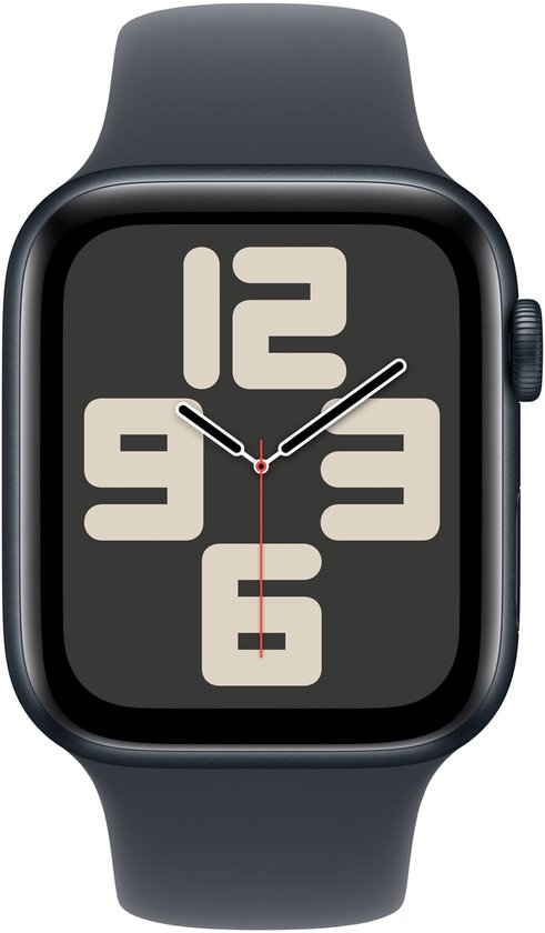 Apple Watch SE 2024 44mm Midnight Aluminium Case with Midnight Sport Band – M/L