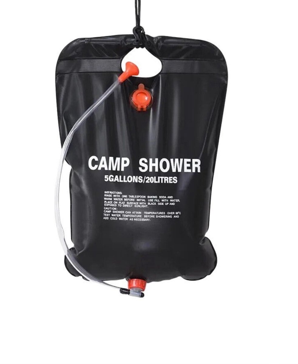 J-Trade Campingdouche - Campingdouche 20 Liter – Zonneverwarmde Outdoor Douche | Opvouwbare Waterzak van PVC | Ideaal voor Kamperen, Strand & Festivals