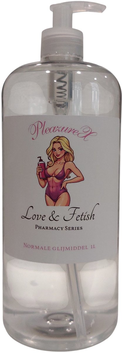 PleazureX Normale glijmiddel 1L- pharmacy series - intiem - hulpmiddel - drogist - 1 Liter Pompfles