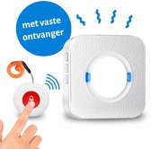Alarmknop - SOS knop voor Senioren - Vaste Ontvanger - Senioren Alarm - Personenalarmering - Paniekknop - Persoonlijke Alarmen - Alarmknop Voor Ouderen en Hulpbehoevenden - Noodknop - Noodoproepknop