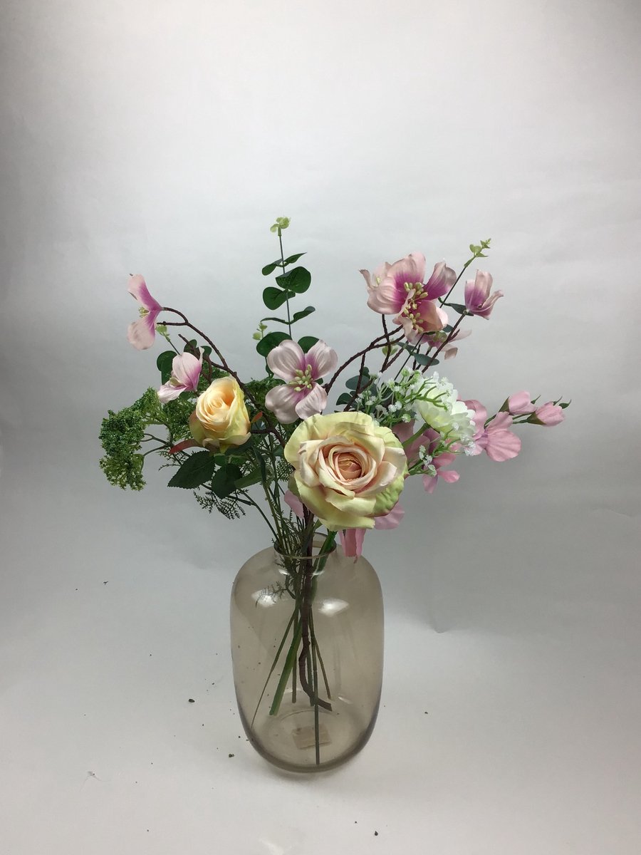 The Bloomistic® – Zijden Boeket – 70-80 cm hoog – Kunstbloemen – voor haar – nepbloemen – housewarming cadeau – decoratie – decoratie woonkamer