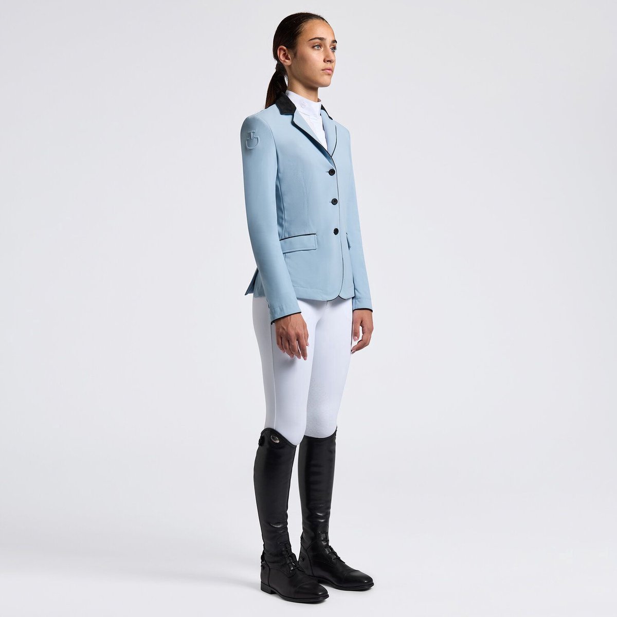 Cavalleria Toscana Meisjes Wedstrijdjas Fog SS25 S Blauw