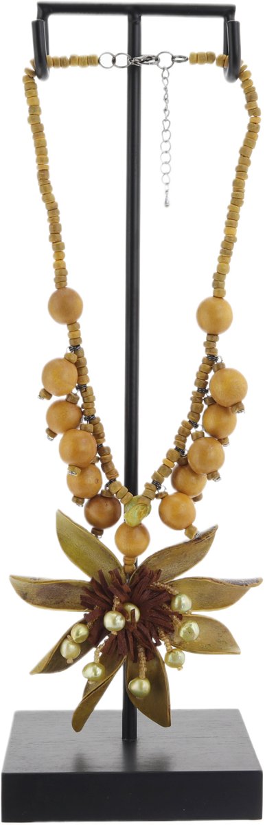 Behave Atelier Noir - Decoratieve Ketting Standaard - Incl. Handgemaakte Ketting - Luxe Woondecoratie - Boho Ibiza/Balinese stijl - 30 cm