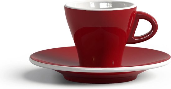 Clubhouse Espresso kop en schotel 65ml - 6 stuks rood | bol.com