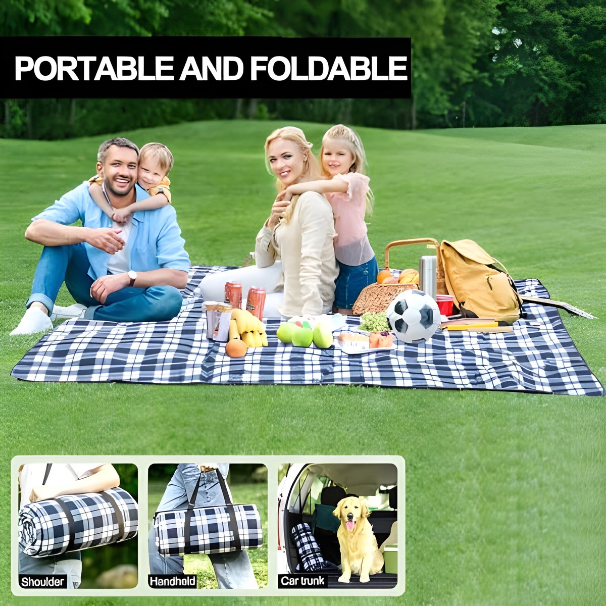 Picknickkleed 200 x 300 cm geruit HIER kopen