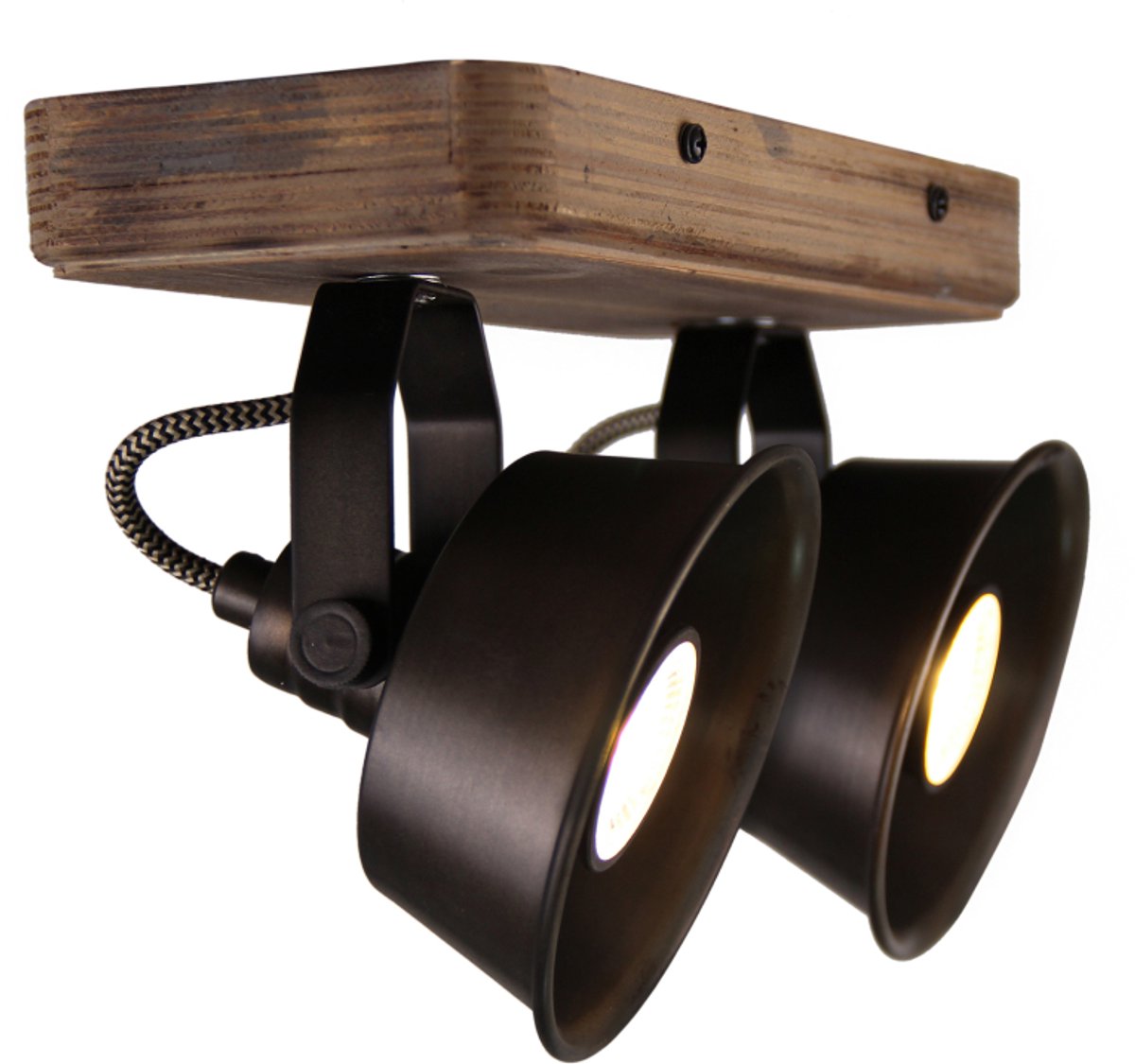 Various Max Plafondspot - 2-lichts - Zwart - Draaibaar - Modern Design