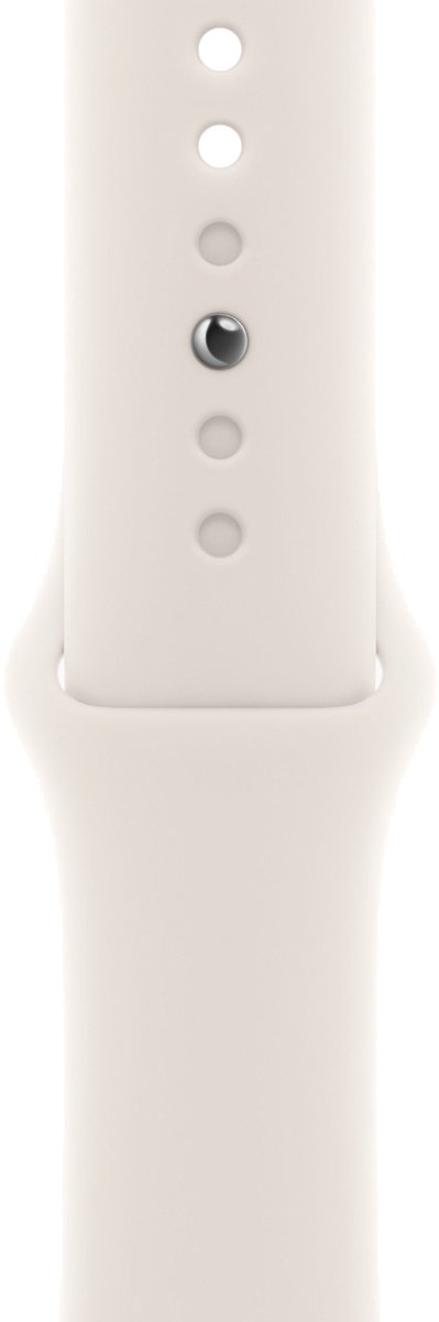 Afbeelding 3 van Apple Watch SE 2024 40mm Starlight Aluminium Case with Starlight Sport Band - M/L