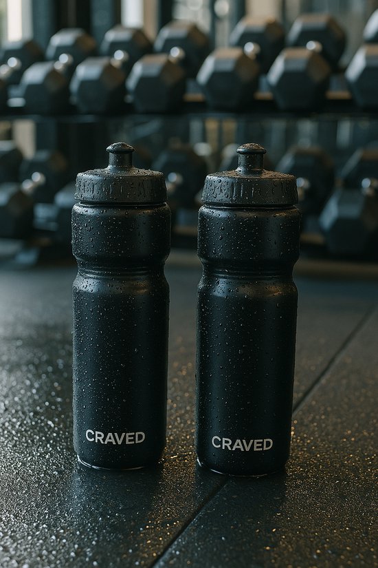 Craved Bidons - 2 stuks - 750 ml - Zwart van Craved — afbeelding 5