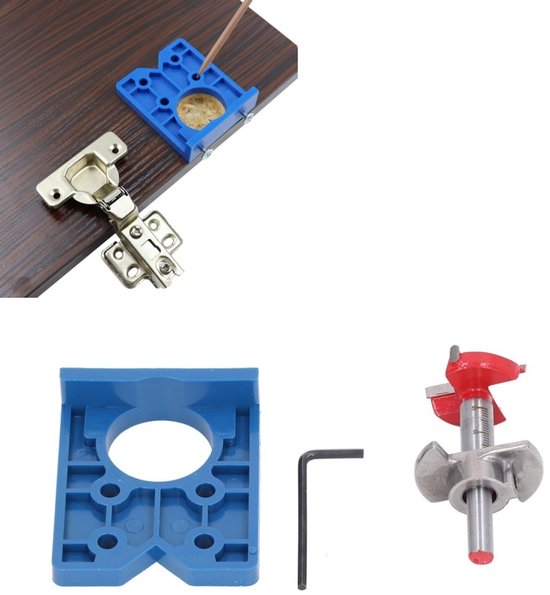 URPIZY Bohrlehre Für Möbelmontage, Cabinet Door Installation Positioner
