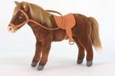 Hansa pluche paard met zadel knuffel 37 cm