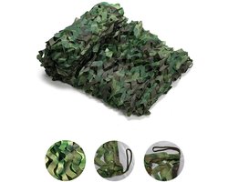 Camouflage zonneschermnet 300x200cm - Camouflagenet - Camo - Tuinnet - Schaduwdoek - Camonet - Voor Optimaal Camouflage Effect - Voor kamperen, tuin, decoratie, achtergrond, camouflage, privacy scherm - Groen - 1 stuk