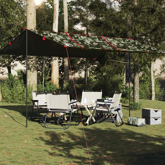 vidaXL - Kampeerluifel - waterdicht - 451x420 - cm - camouflage van Vidaxl — afbeelding 2