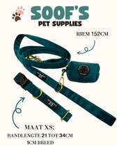 Bohemen stijl halsband en riem set voor kleine middelgrote grote honden verstelbare puppy kat wandelhalsbanden dierbenodigdheden accessoires (kleur: E set, maat: XL 32-51cm