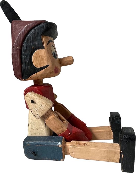 Pinokkio met beweegbare armen en benen 35x10cm