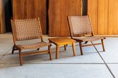 Ayla Acacia leatherlook lounge set 3 delig