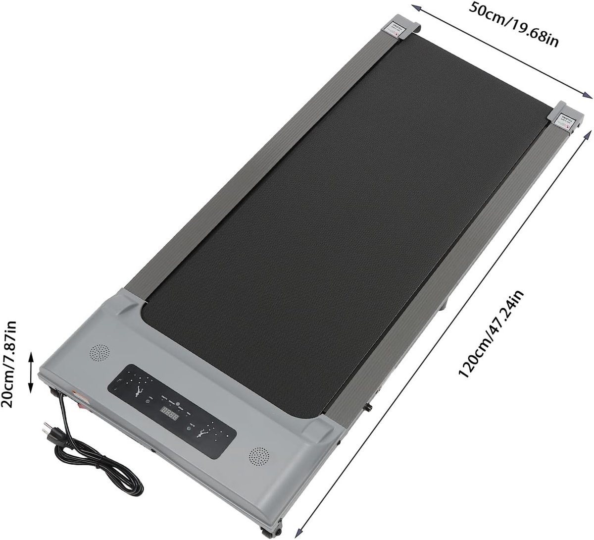 Afbeelding 2 van Loopband inklapbaar - Hometrainer Elektrisch - Walking Pad Fitness - Grijs