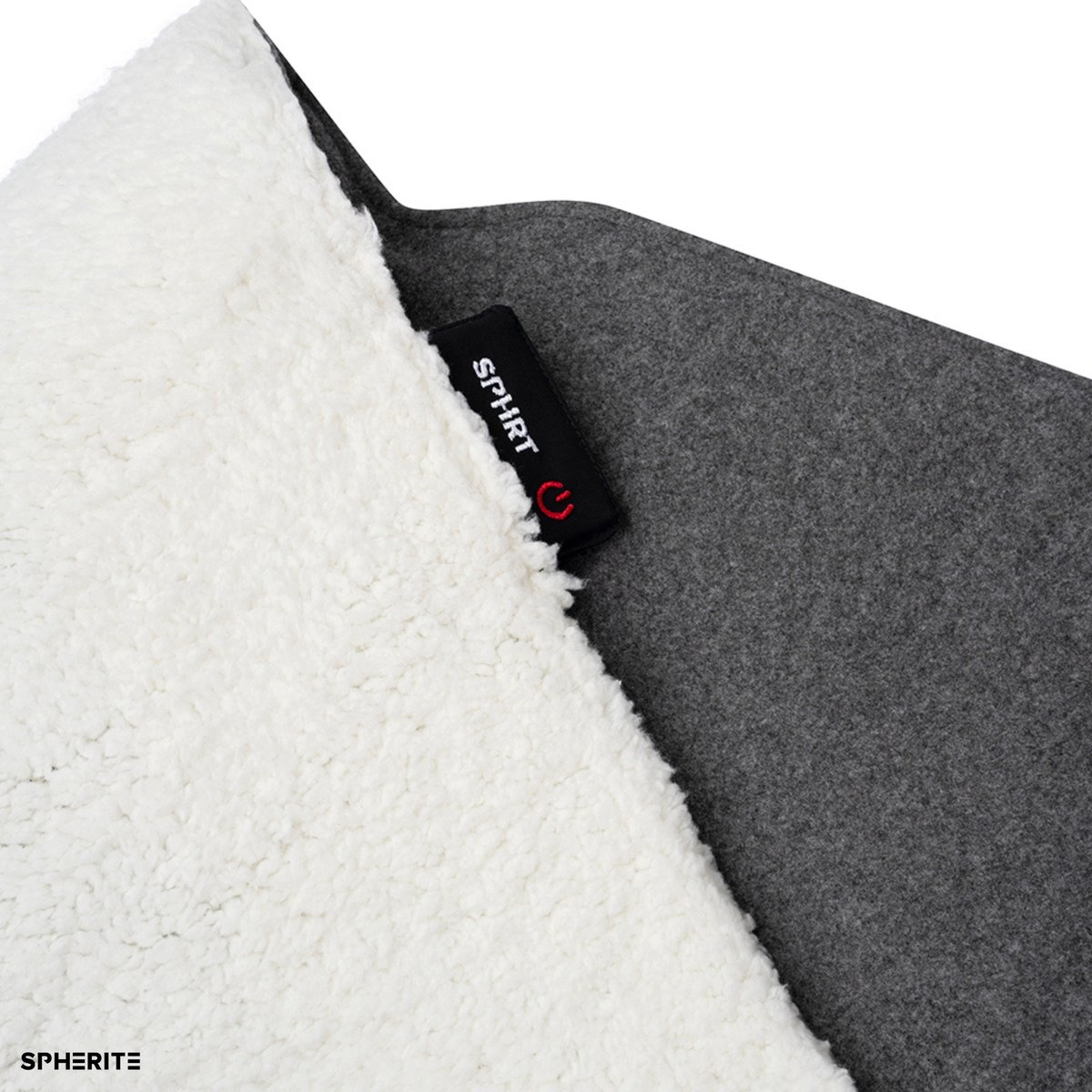 Spherite Infrarood Warmtedeken XL - Teddy Grijs-Wit - Draadloos - afbeelding 3