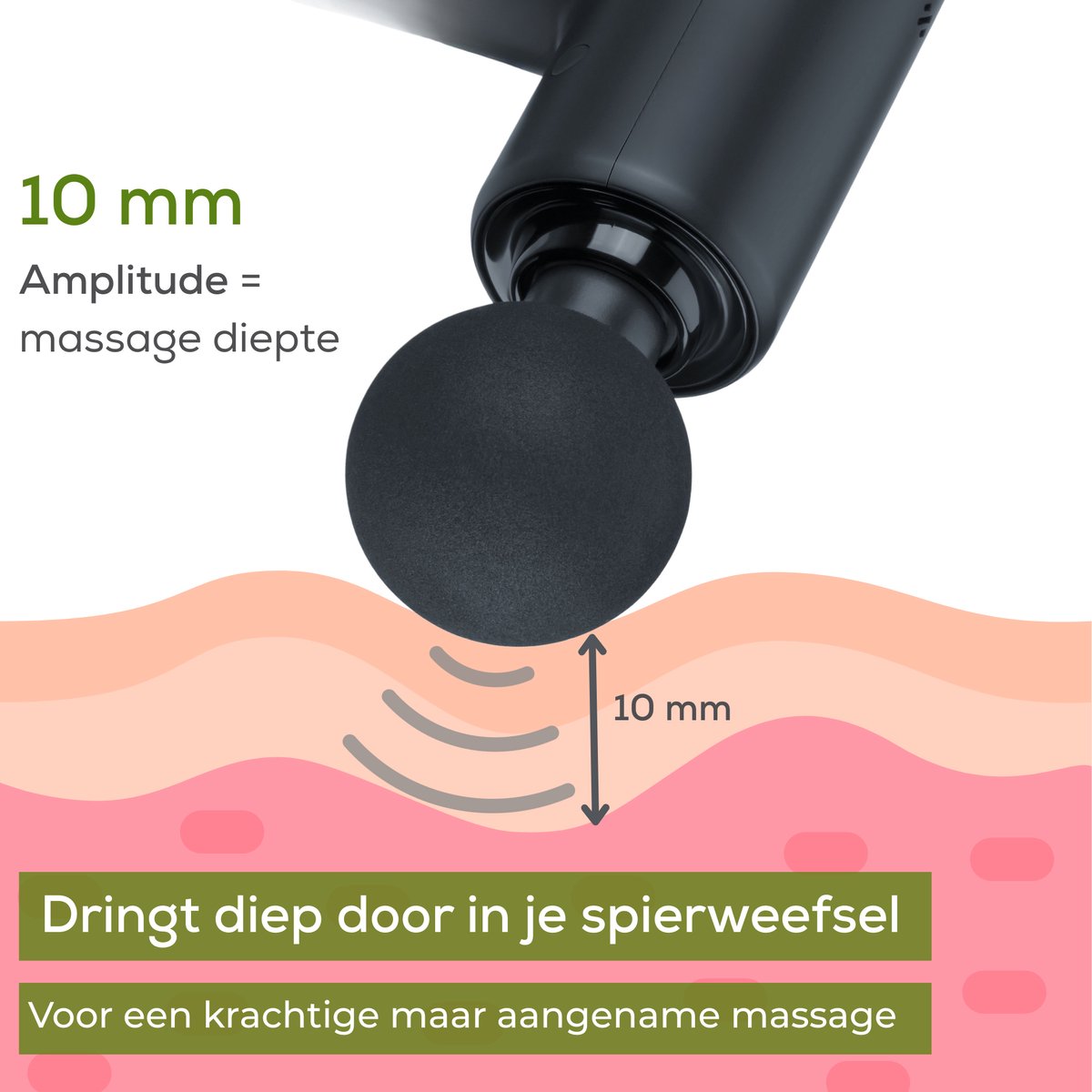 Beurer MG 89 CompactPower Professionele Massage Gun – Diepe Spiermassage – 10 mm Slagdiepte – 5 Snelheden – 3 Opzetstukken – USB-C – Stil – Spierherstel & Ontspanning – 3 Jaar Garantie — cadeau in Sport & Outdoor - foto 4