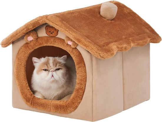 MISETA Kattenhuizen voor binnen- of buitenkatten in de winter, waterdicht en geïsoleerd - een veilig huisdierenhuis en