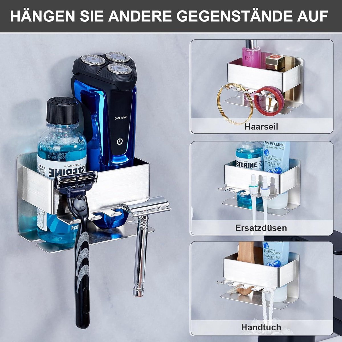 Porte Brosse à Dents Ural, WAYASI SUS304 Acier Inoxydable Support Brosse A Dent Electrique