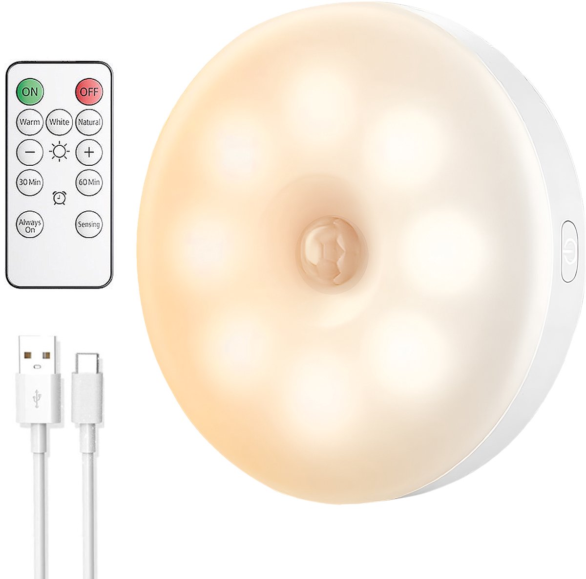 Wonix® - Kastverlichting LED met Bewegingssensor - Draadloos - Oplaadbaar - Incl. afstandsbediening – met Magneet
