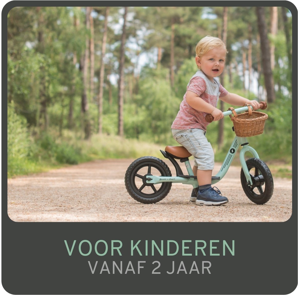 Bandits & Angels Metalen Loopfiets Met Mandje Starter Mint Groen met Voetenplank vanaf 2 Jaar - Limited Edition - Mint Groene Loop Fiets - Verstelbaar Zadel 29 tot 39 cm - Voor Jongens en Meisjes - Compact en Veilig - Lage Instap met Voetenplank — afbeelding 8