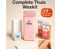Professionele Wax Apparaat Waximilia - Elektrische Waxverwarmer - Professionele Thuis Ontharing met 100 ml Waxkit voor Benen, Oksels en Bikinilijn - Snelle Verwarming - Wax Heater - Wax Set - met 2 Refills & Wax Strips = Wax Roller