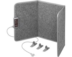 Infrarood paneel - Bureau verwarming – Verwarmingspaneel - Elektrische kachel – Mobiele Infraroodverwamer – Heater – Kachel – 260W – Opvouwbaar - Grijs
