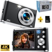 Bol.com Vosoi Digitale Camera - Fotocamera - Fototoestel - Vlog Camera - Compact Camera - 48MP & 4K Ultra HD - Voor Kinderen - S... aanbieding