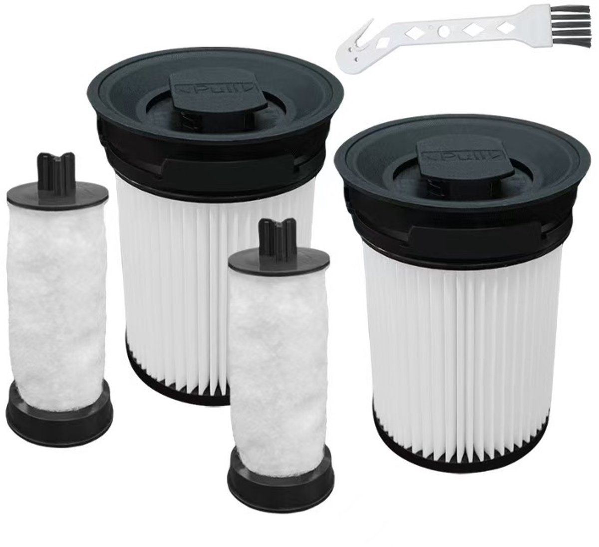 Filters geschikt voor Miele Triflex HX1 - Set van 4 grote + kleine filters + 1 schraper - Stofzuigeraccessoires - Filteraccessoires