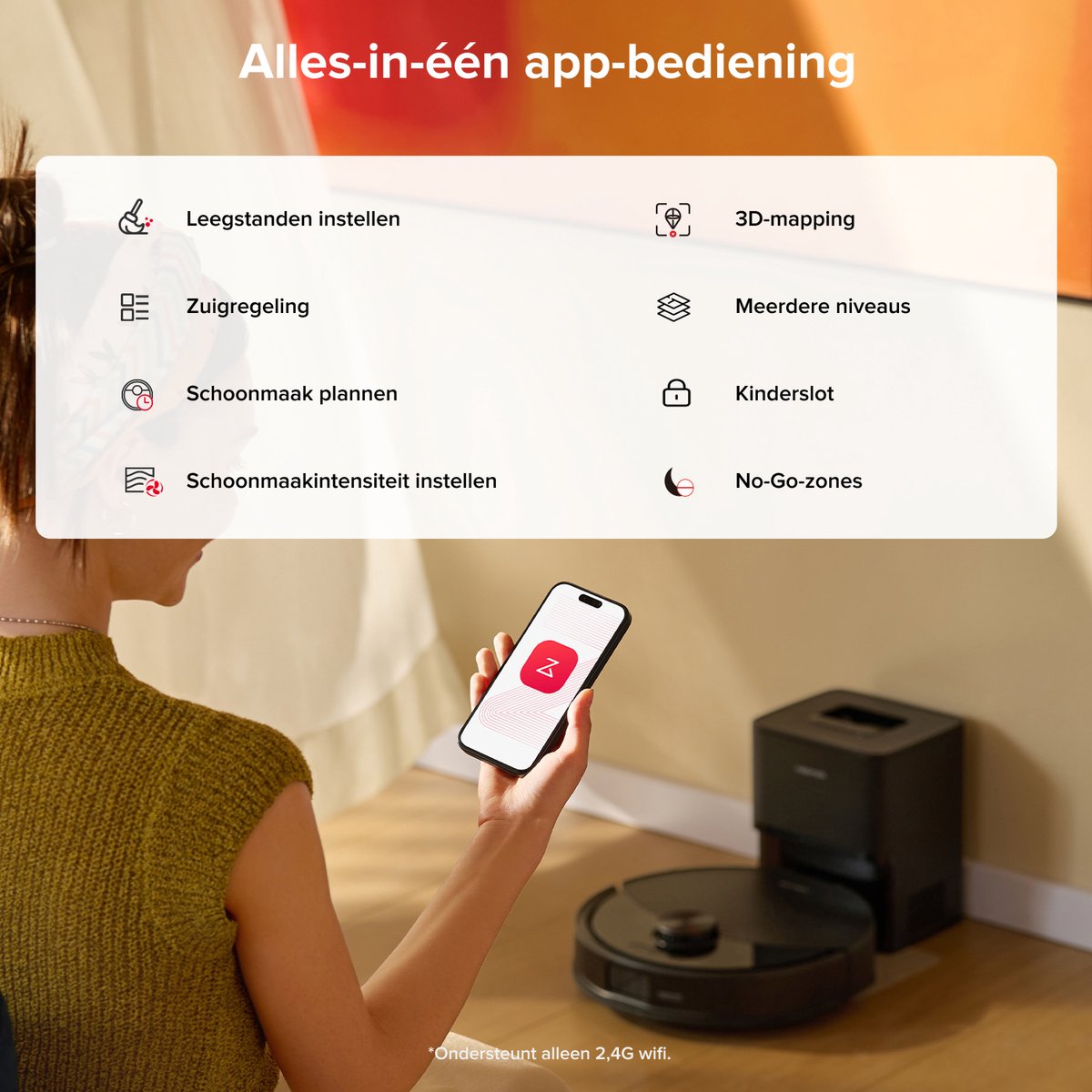 Roborock Q10 S5+ Robotstofzuiger en Dweil met Zelflediging-Zuigkracht van 10000 Pa-Vibrerende dweilpads-Handsfree Reinigen tot 7 Weken-Dubbel Anti-klitontwerp-Automatisch dweilen-Obstakelvermijding-Zwart-S8 Plus Upgrade — afbeelding 7