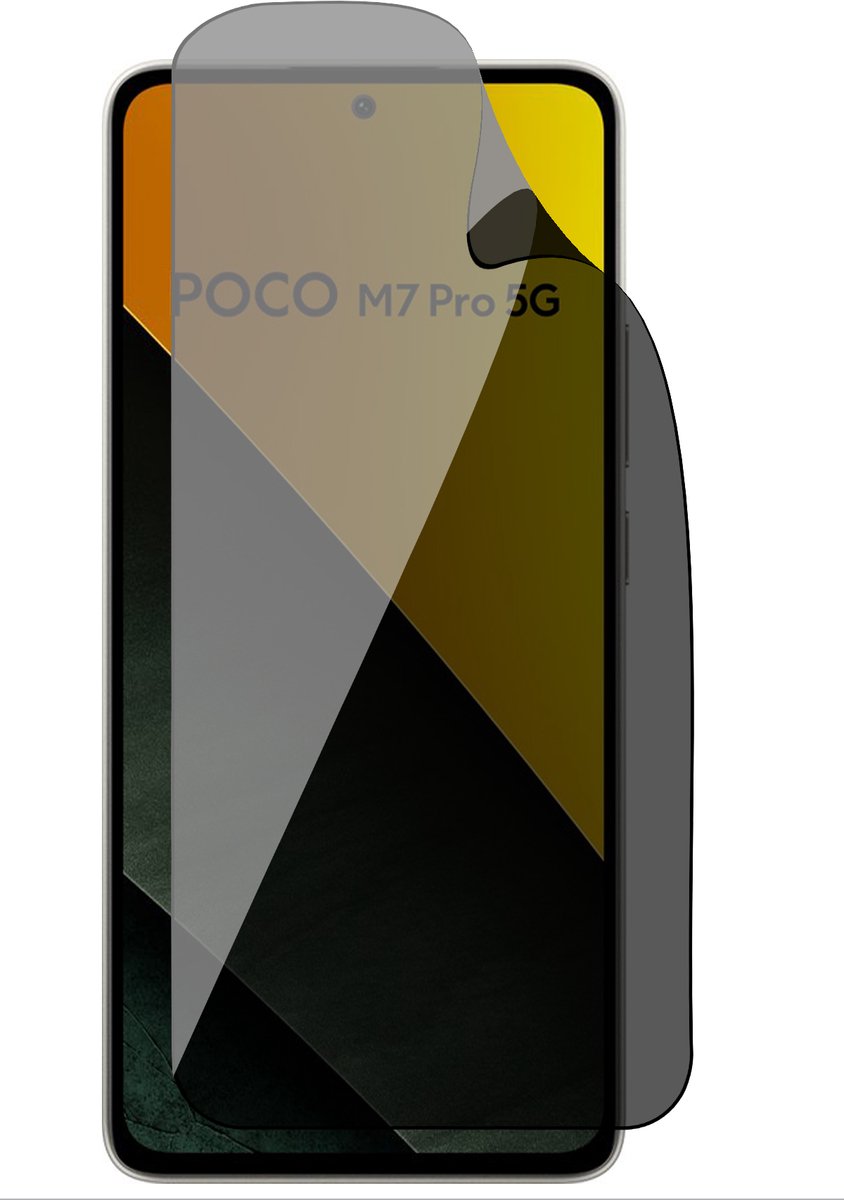 Privacy Screenprotector geschikt voor Xiaomi Poco M7 Pro - 1x FlexGuard Screen Protector
