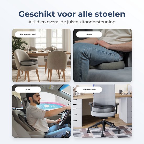 Best Life Coussin donut – Coussin d’assise orthopédique – Coussin ergonomique – Coussin en anneau pour hémorroïdes