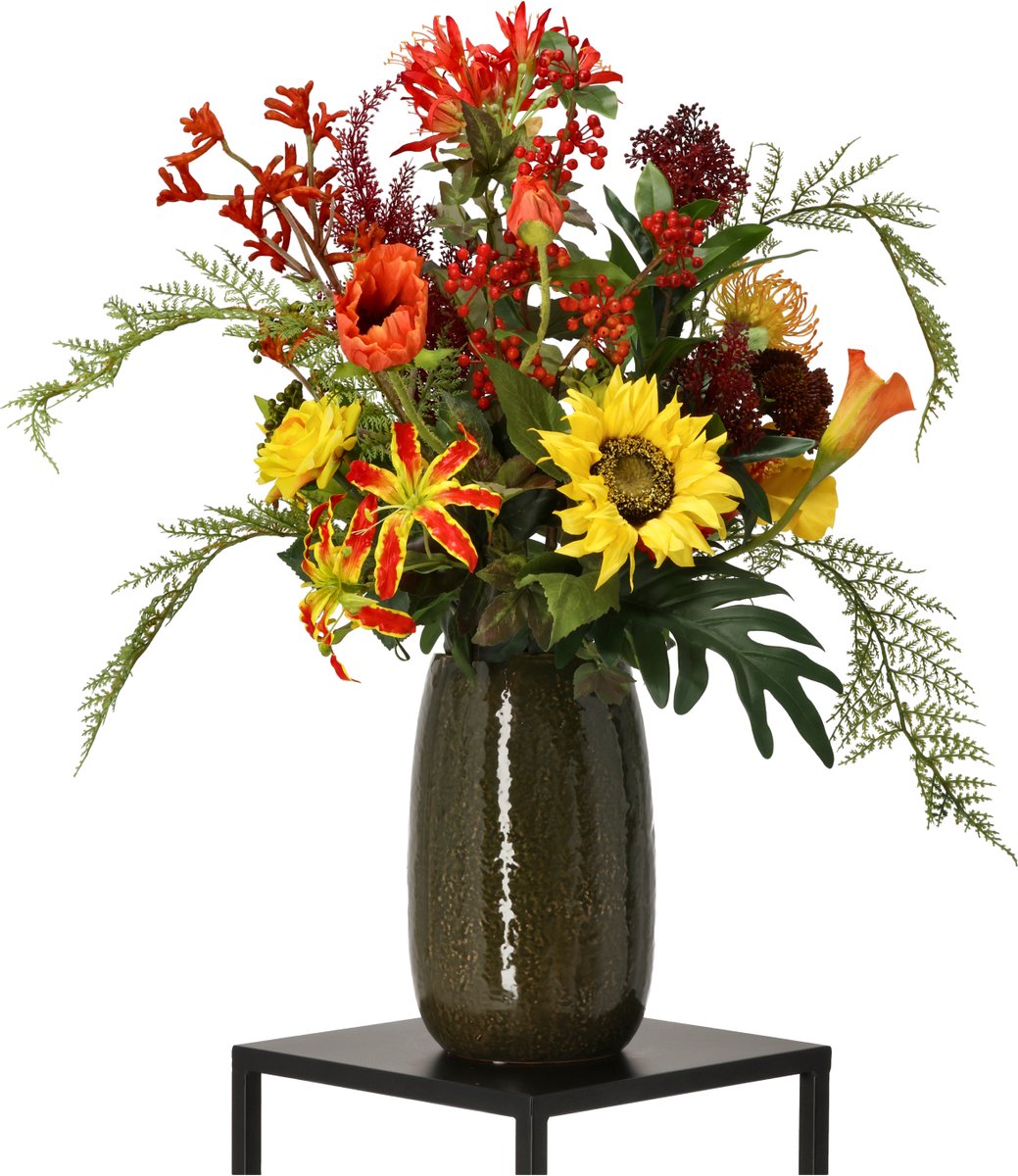 maxifleur Kunstplanten Handgebonden kunstboeket Emily Porto 70cm Meerkleurig
